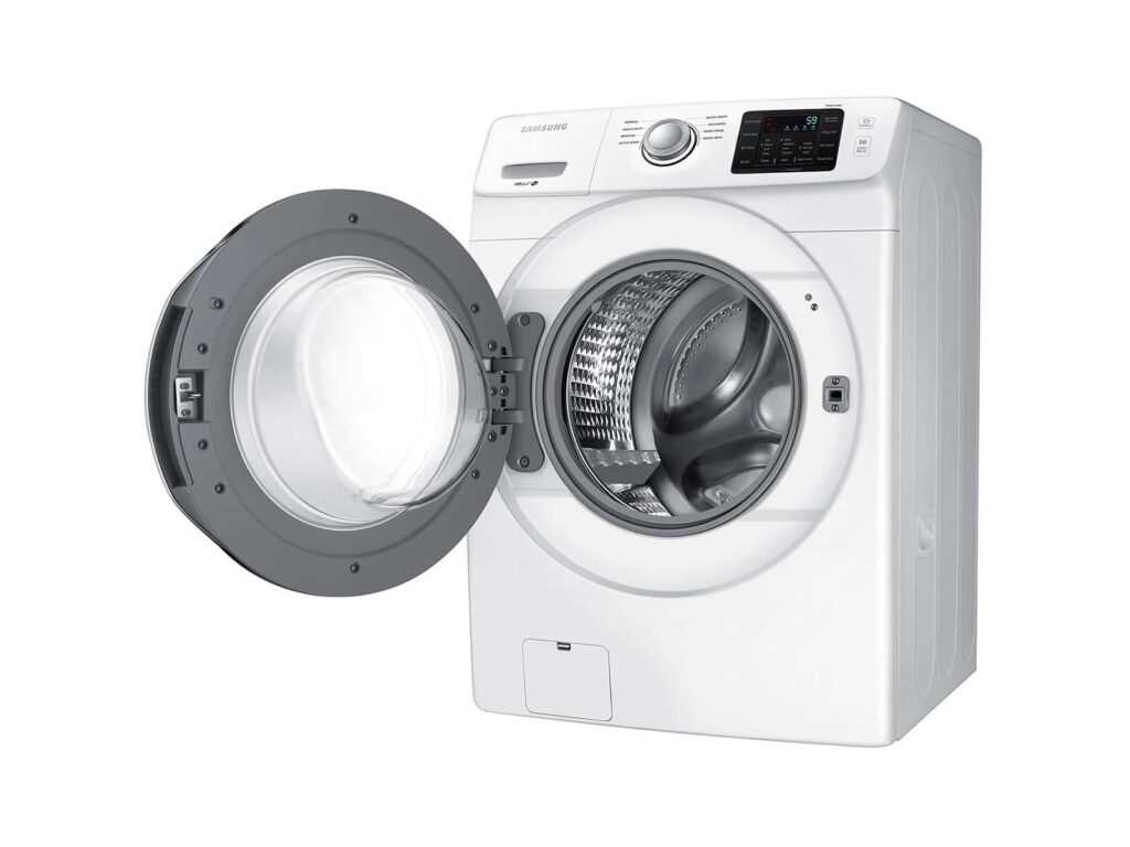 white open samsung dryer