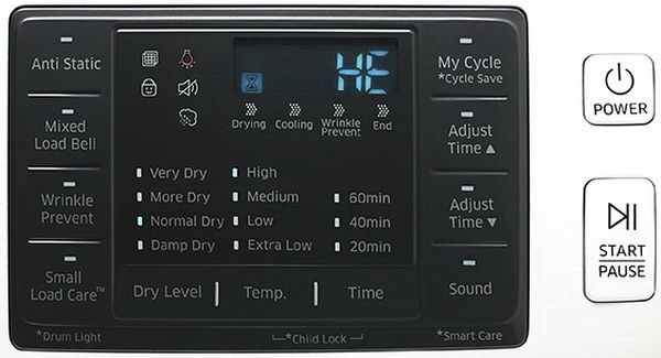 samsung dryer HE error