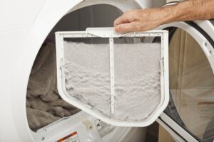 Hand Holding Lint Filter Small
