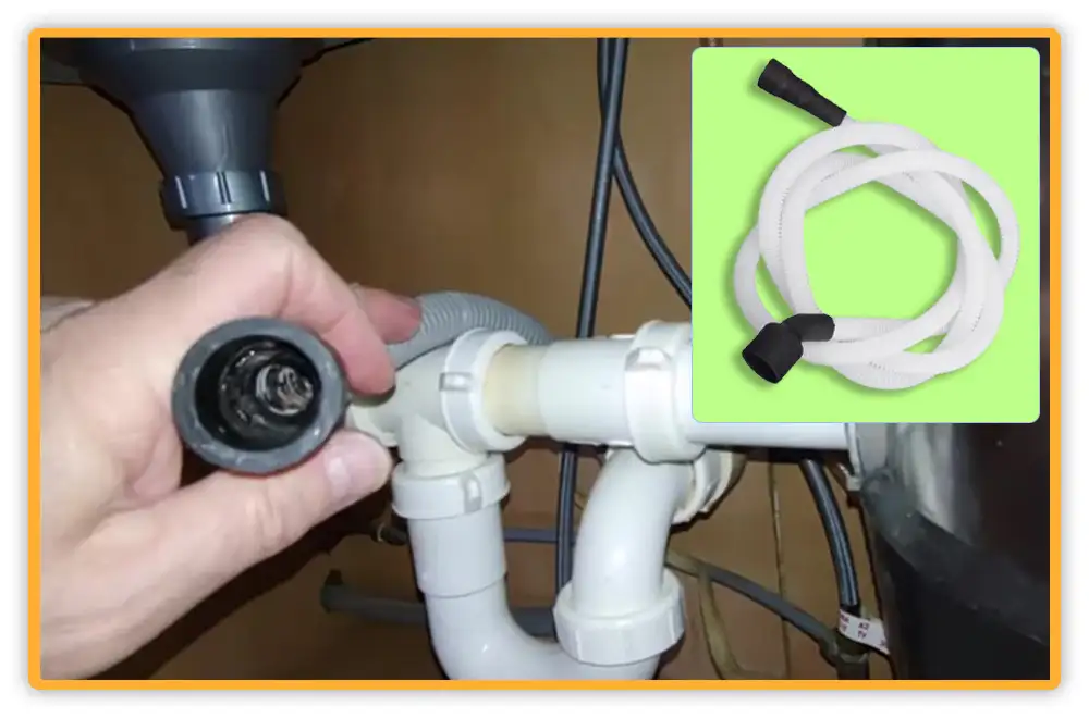 Inspecting the Drain Hose from a Frigidaire Dishwasher
