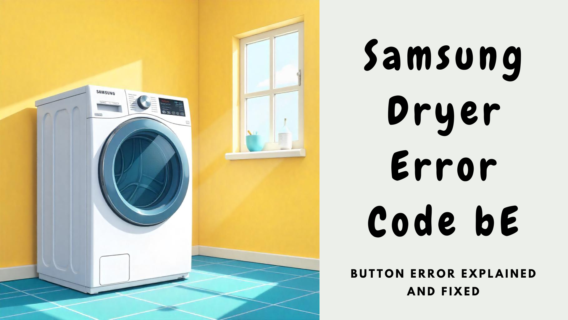 Samsung Dryer Error Code bE – Button Error