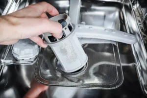 clogged dishwasher