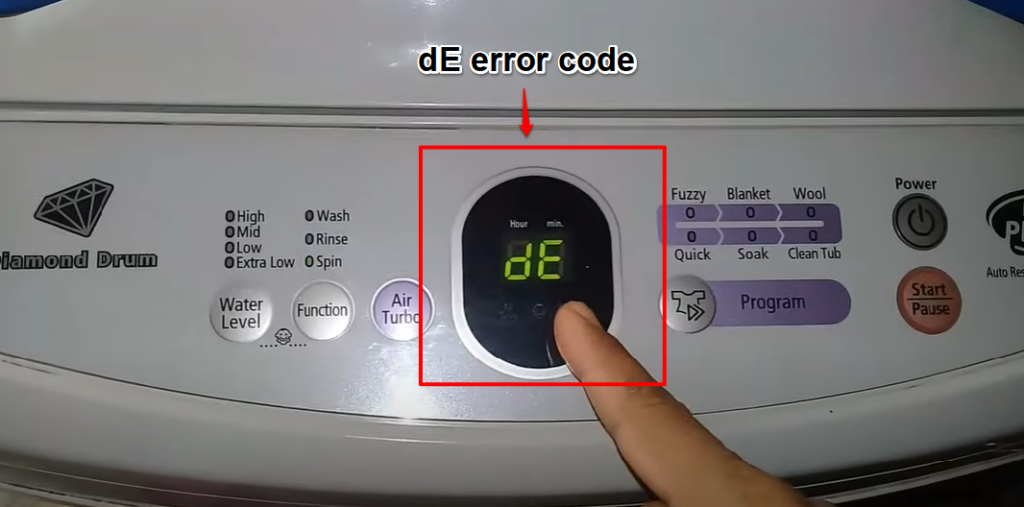 de error code samsung dryer