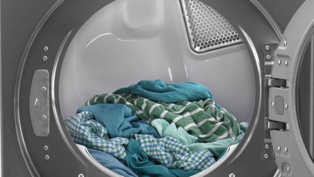 dryer with clothes