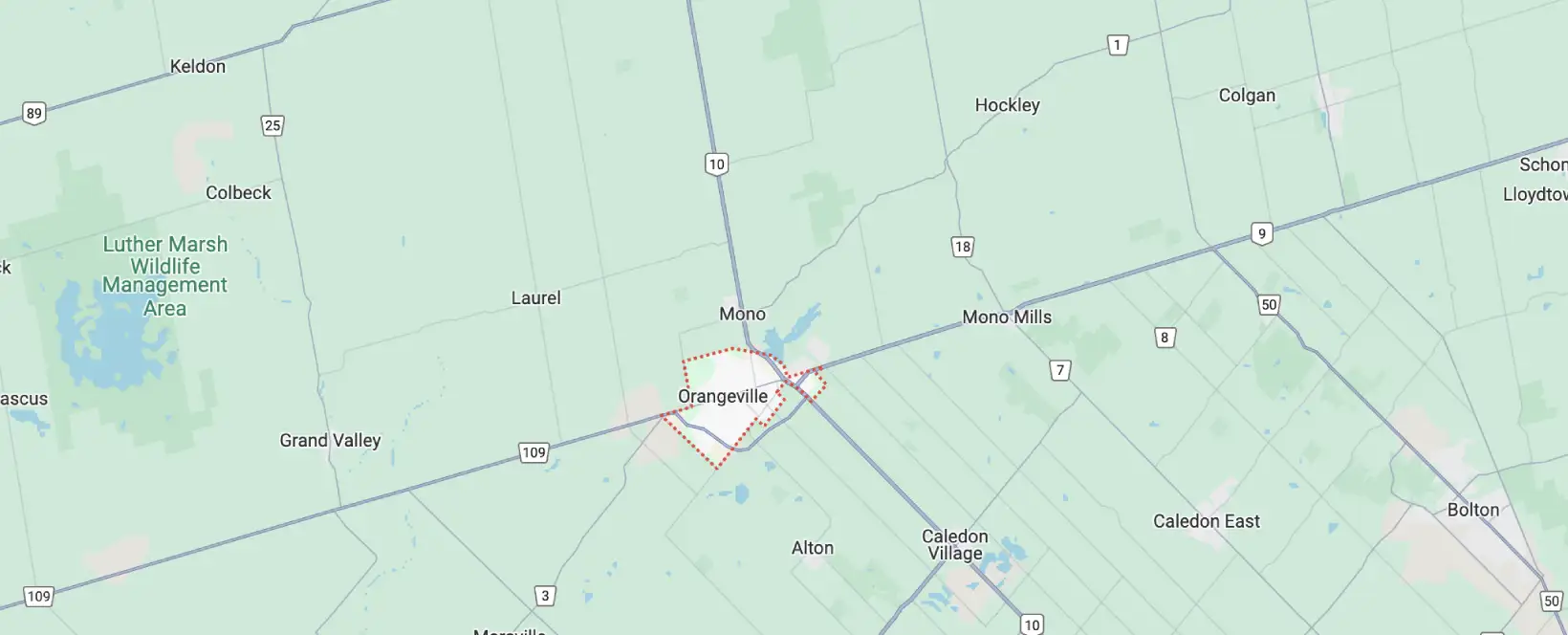 Appliance Repair ORANGEVILLE – Service Area