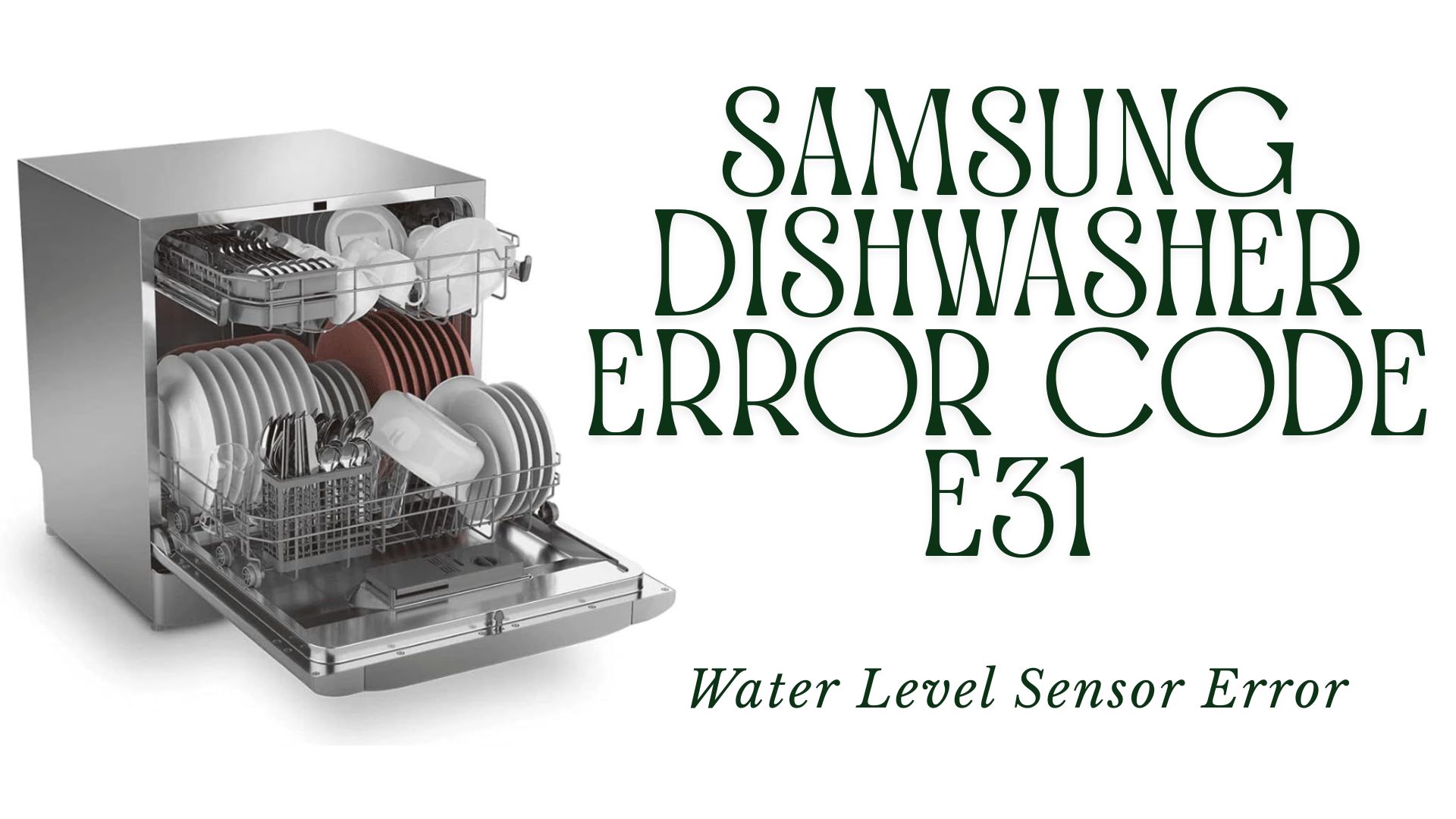 Samsung Dishwasher Error Code E31 – Water Level Sensor Error