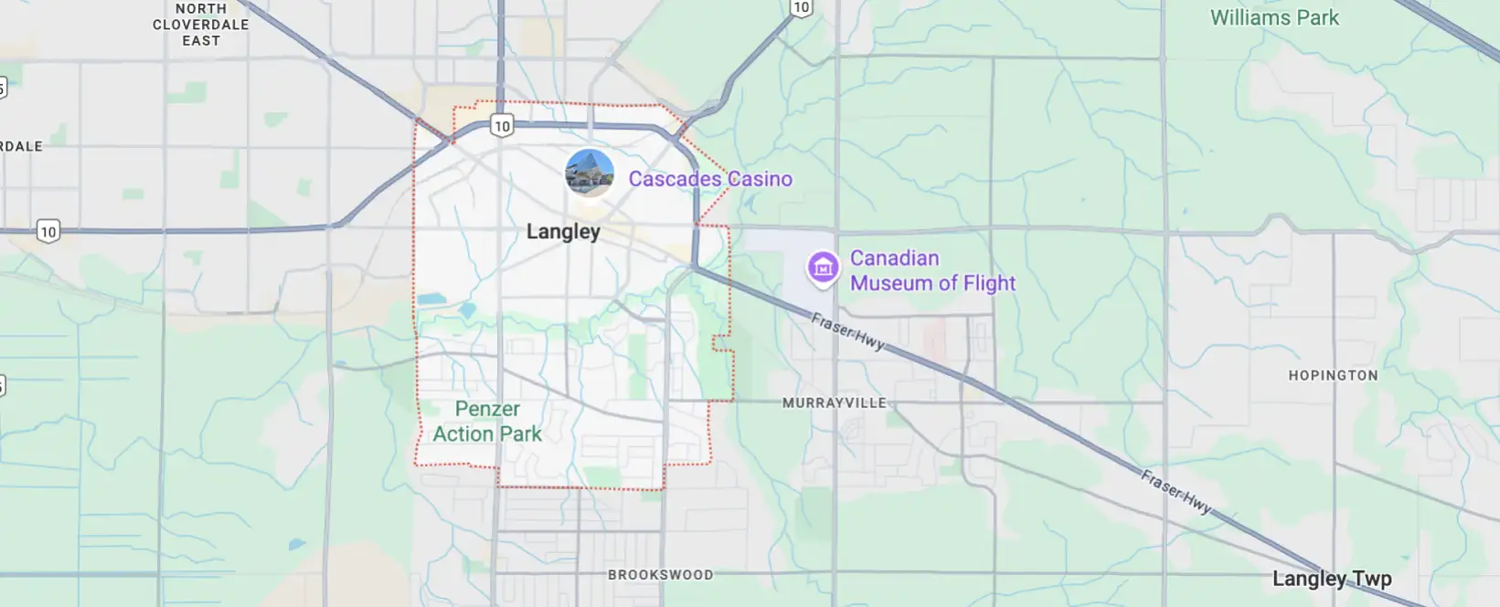 Areas We Serve in Langley