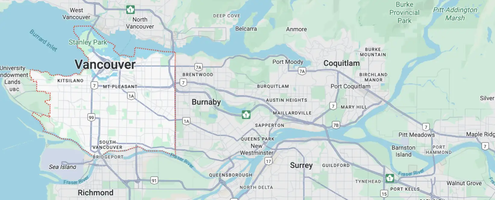 Areas We Serve in Vancouver