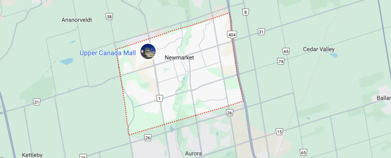 NEWMARKET Appliance Repair Service Area