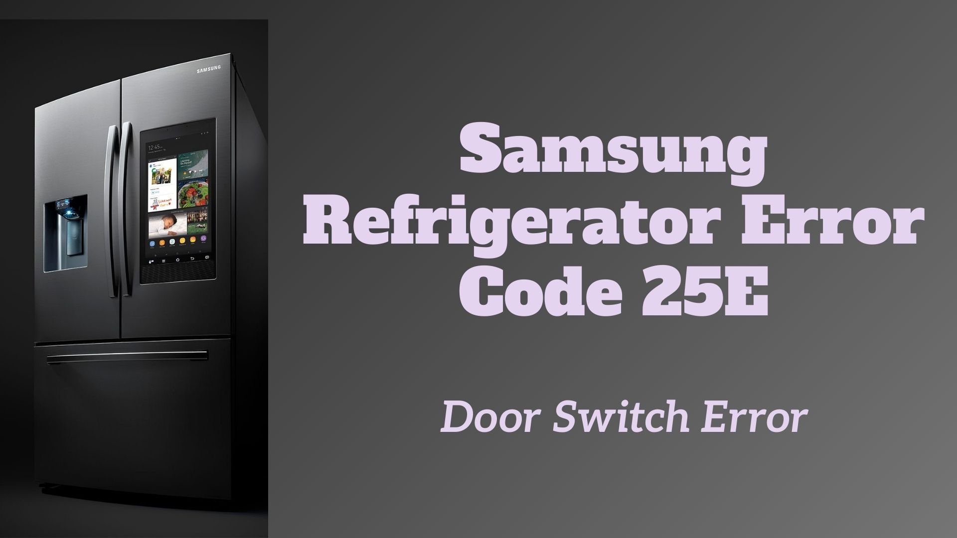 Samsung Refrigerator Error Code 25E: Door Switch Error