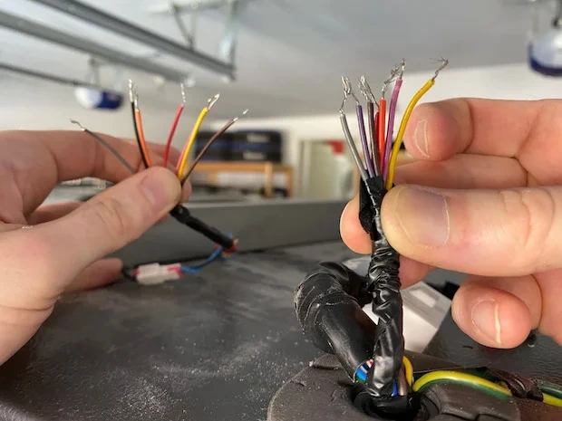 fridge door wiring connection
