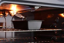 oven with pan inside
